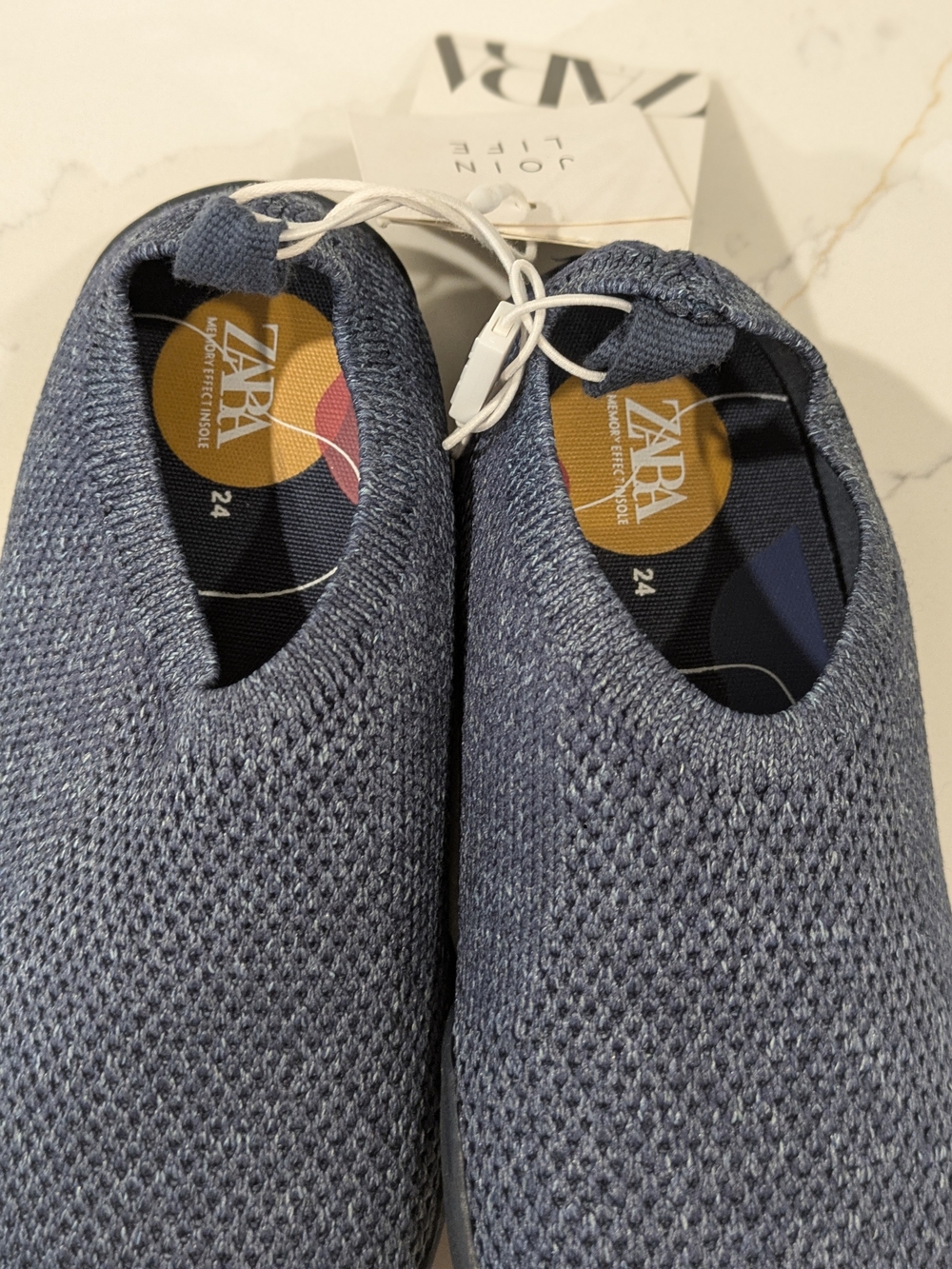 Zara Kids Navy Knit Slip-On Shoes - Picture 3 of 6
